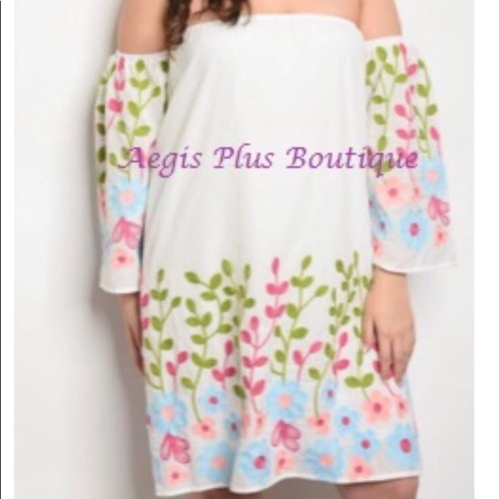 Off Shoulder Plus Size Dress